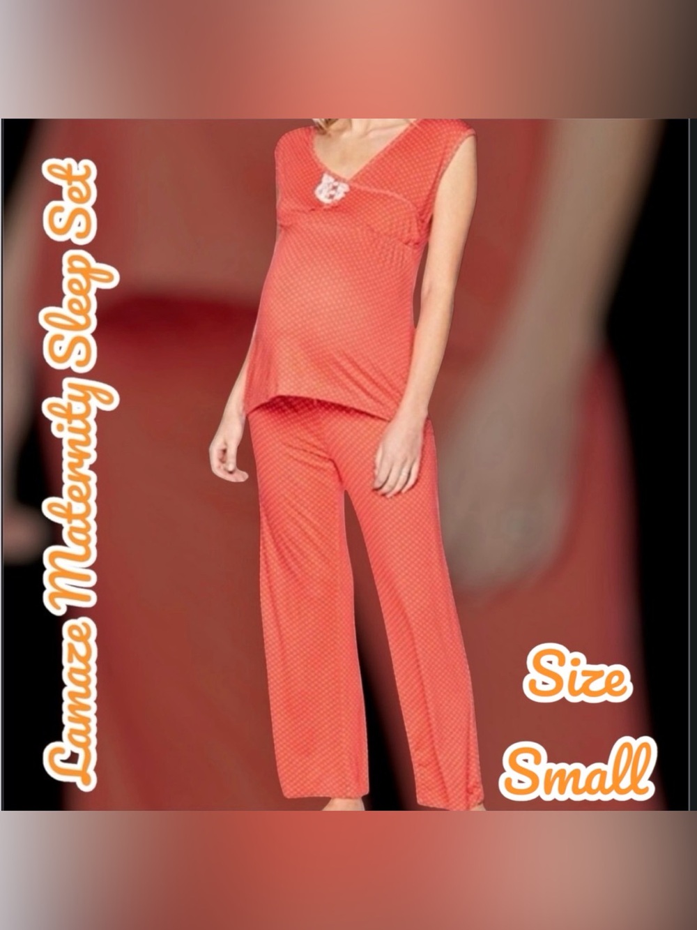 Lamaze 2pc Maternity Sleeveless Sleep Set Size S NWT